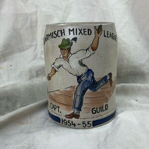 1950s Hand Painted German Beer Stein
